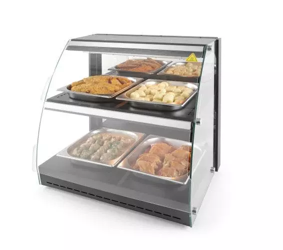 Hendi Warmhaltevitrine Mit Quarzheizung, 2 Regalböden, 650x467x630 Mm - Image 7