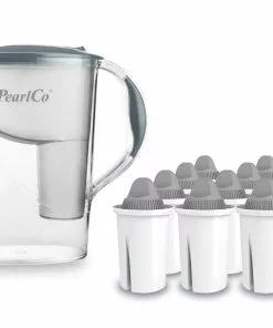 Pearlco Wasserfilter Standard Grau Inkl. 12 Protect+ Filterkartuschen
