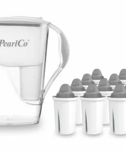 Pearlco Wasserfilter Fashion Weiß Inkl. 12 Protect+ Filterkartuschen