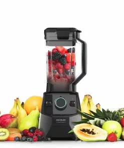 Cecotec Power Black Titanium 2000 Pro Profi 2000 W Standmixer Mit 8 Schwarzen, Titanbeschichteten Klingen, 3 Programmen Und 2 L