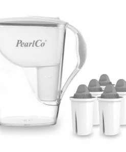 Pearlco Wasserfilter Fashion Weiß Inkl. 6 Protect+ Filterkartuschen