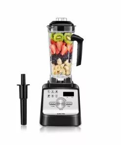 Null Swiss Pro Standmixer 2L Edelstahlklingel Smoothie Maker Ice-Crush Funktion