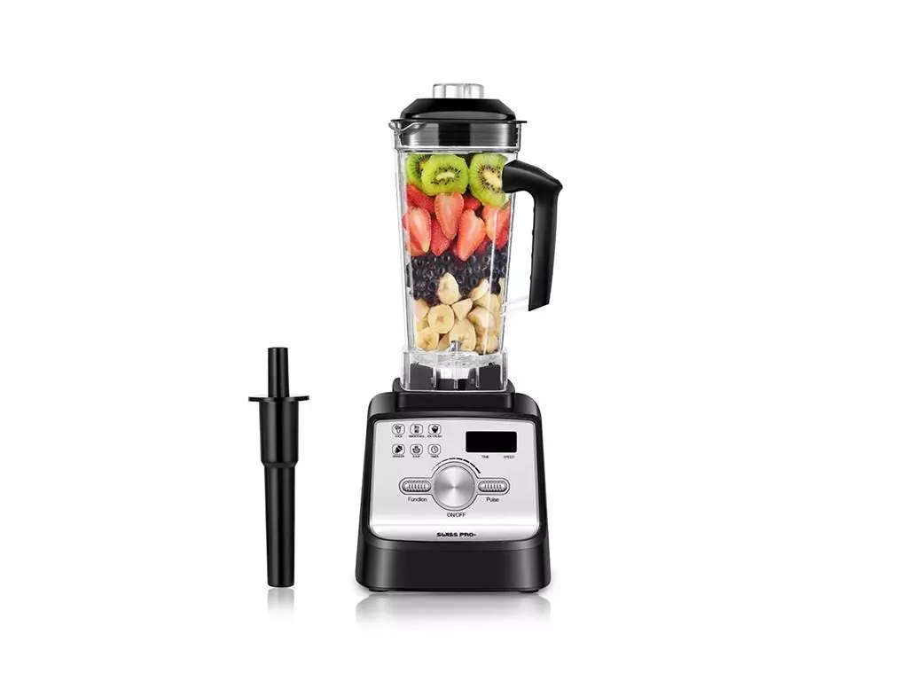 Null Swiss Pro Standmixer 2L Edelstahlklingel Smoothie Maker Ice-Crush Funktion