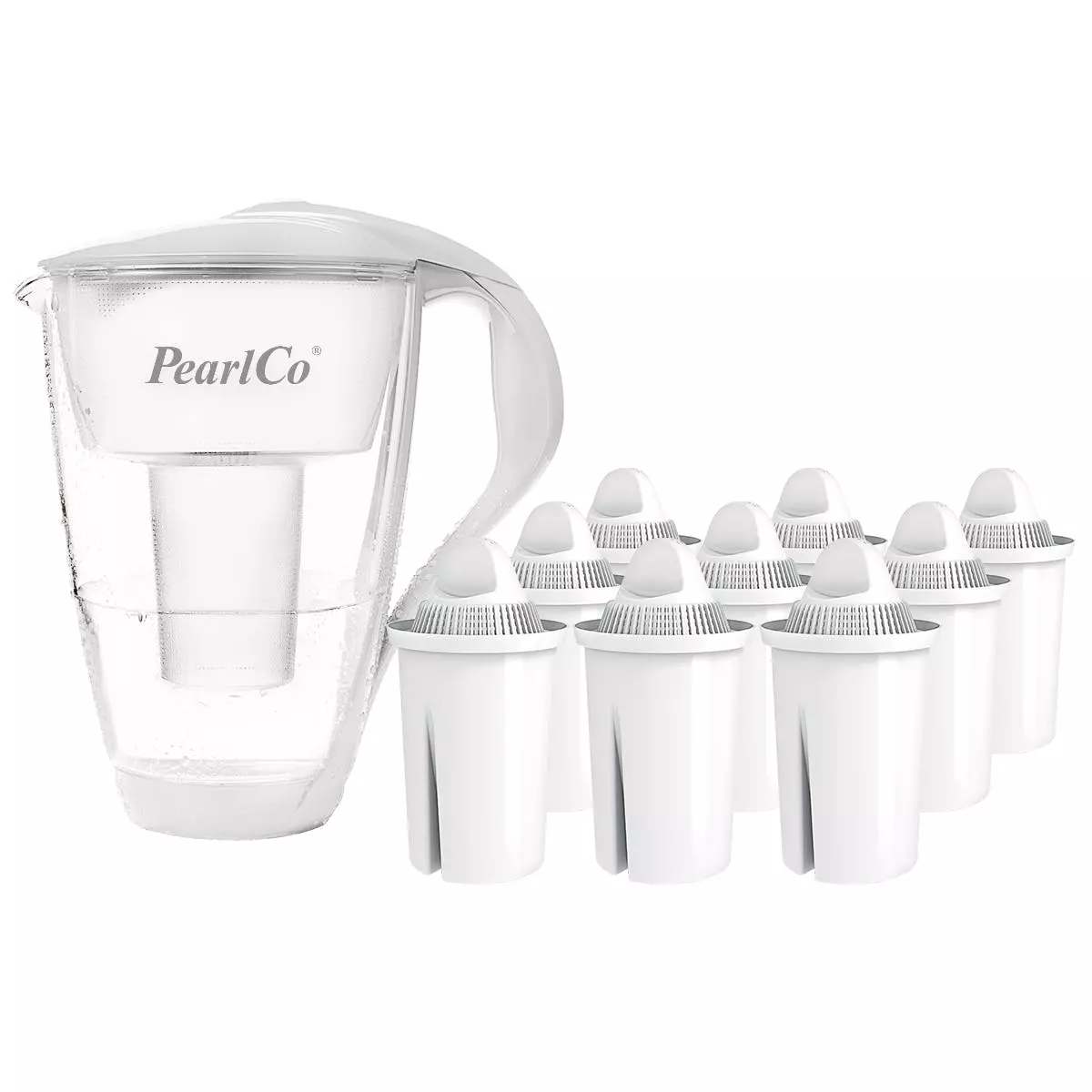 Pearlco Glas-Wasserfilter Anthrazit Inkl. 12 Universal Filterkartuschen - Image 5