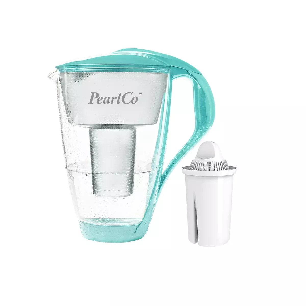 Pearlco Glas-Wasserfilter Schwarz Inkl. 1 Universal Filterkartusche - Image 5
