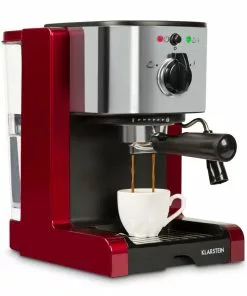 Klarstein Passionata 20 Espressomaschine 20 Bar 6 Tassen 1,25 Liter Milchschaum Rot