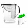 Pearlco Wasserfilter Standard Anthrazit Inkl. 3 Alkaline Filterkartuschen