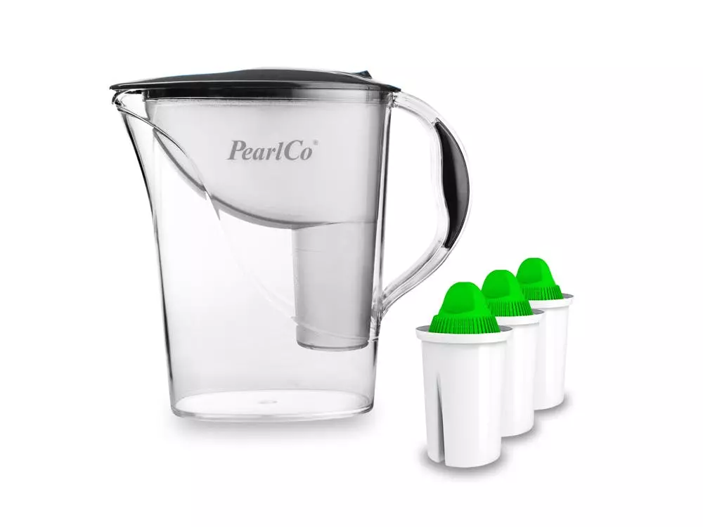 Pearlco Glas-Wasserfilter Anthrazit Inkl. 1 Alkaline Filterkartusche - Image 7