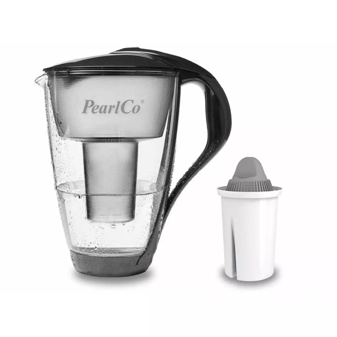 Pearlco Glas-Wasserfilter Anthrazit Inkl. 12 Protect+ Filterkartuschen - Image 2