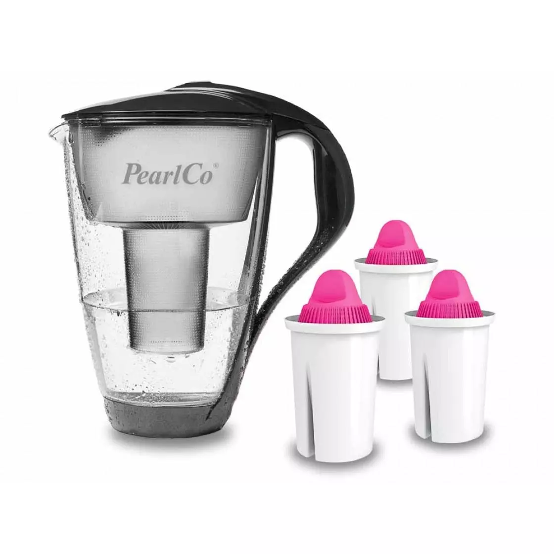 Pearlco Glas-Wasserfilter Anthrazit Inkl. 1 AquaMag Filterkartusche - Image 4