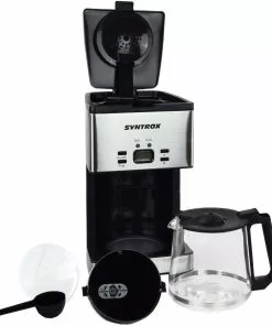 Syntrox-germany Edelstahl Kaffeemaschine Kaffeeautomat Mit Timer