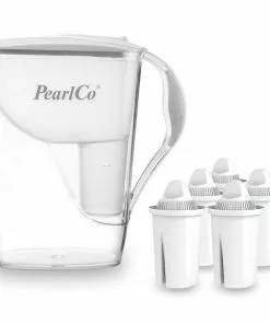 Pearlco Wasserfilter Fashion Weiß Inkl. 6 Universal Filterkartuschen