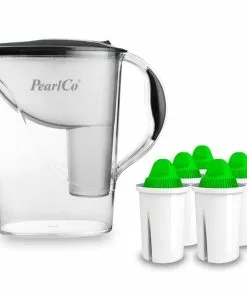 Pearlco Wasserfilter Standard Anthrazit Inkl. 6 Alkaline Filterkartuschen