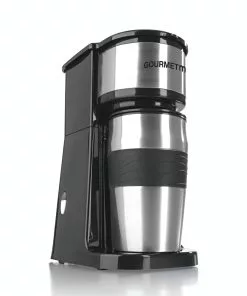 Null GOURMETmaxx Edelstahl-Kaffeemaschine Thermobecher In Schwarz